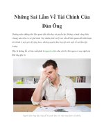 Những Sai Lầm Về Tài Chính Của Đàn Ông docx