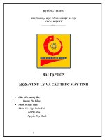 BÀI TẬP LỚN MÔN: VI XỬ LÝ VÀ CẤU TRÚC MÁY TÍNH pdf