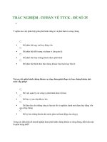 Trắc nghiệm - Cơ bản về thị trường chứng khoán - Đề số 25 ppt