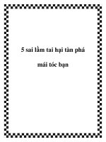 5 sai lầm tai hại tàn phá mái tóc bạn ppt