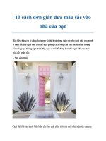 10 cách đơn giản đưa màu sắc vào nhà của bạn docx