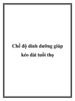 Chế độ dinh dưỡng giúp kéo dài tuổi thọ docx