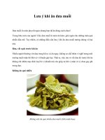 Lưu ý khi ăn dưa muối doc