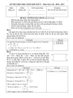 KÌ THI CHỌN HỌC SINH GIỎI MTCT – Môn Vật Lí 10 - 2010 - 2011 pptx