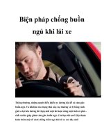 Biện pháp chống buồn ngủ khi lái xe potx