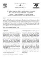 crystalline structure, defects and gas sensor response