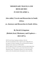 MISSIONARY TRAVELS AND RESEARCHES IN SOUTH AFRICA pptx