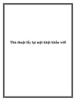 Thủ thuật lấy lại mật khật khẩu wifi. pptx