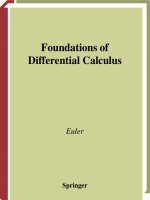foundations of differential calculus - euler