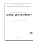 Điều tra việc thực hiện chính sách dân tộc trên địa bàn 3 khu vực trong 10 năm qua pptx