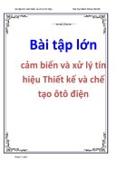 Đề tài: Cảm biến và xử lý tín hiệu Thiết kế và chế tạo ôtô điện pdf