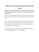 Thiết lập Power Management giúp tăng tuổi thọ Pin Laptop pot