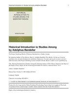 Historical Introduction to Studies Among the Sedentary docx
