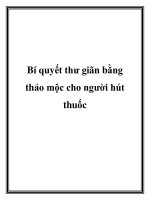 Bí quyết thư giãn bằng thảo mộc cho người hút thuốc pptx