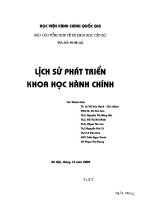 Lịch sử phát triển khoa học hành chính ppt