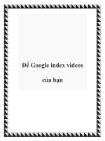 Để Google index videos của bạn ppt