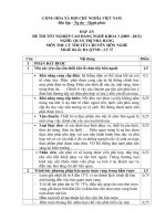 đáp án đề thi lí thuyết tốt nghiệp khóa 3 - quản trị nhà hàng - mã đề thi qtnh - lt (37)