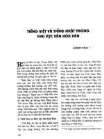 Báo cáo khoa học: Tiếng Việt và tiếng Nhật trong khu vực văn hóa Hán pdf