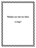 Nhuộm sao cho tóc khỏe và đẹp? pptx