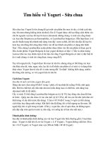 Tìm hiểu về Yogurt - Sữa chua potx