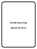 Sự linh hoạt trong nguyên tắc decor doc