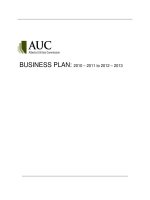 BUSINESS PLAN: 2010 – 2011 to 2012 – 2013 ppt