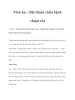 Món ăn – Bài thuốc chữa bệnh chuột rút pot