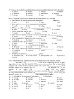 Đề Thi Thử Vào Lớp 10 Tiếng Anh 2013 - Phần 1 - Đề 10 pptx