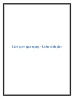 Làm quen qua mạng – Luôn cảnh giác ppt