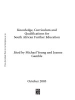 Knowledge, curriculum and qualifications for South African Further Education docx