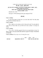 đề thi lí thuyết tốt nghiệp khóa 3 - điện dân dụng - mã đề thi ddd - lt (40)