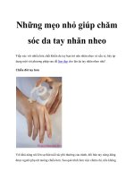 Những mẹo nhỏ giúp chăm sóc da tay nhăn nheo pptx