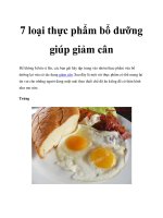 7 loại thực phẩm bổ dưỡng giúp giảm cân potx