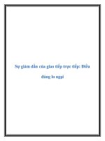 Sự giảm dần của giao tiếp trực tiếp: Điều đáng lo ngại potx