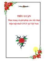TIỂU LUẬN: Thực trạng và giải pháp của việc thực hiện luật thuế GTGT tại Việt Nam docx