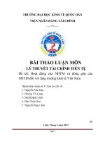 Hoạt động của NHTM và đóng góp của NHTM đối với tăng trưởng kinh tế Việt Nam