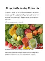 10 nguyên tắc ăn uống để giảm cân pptx