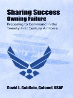 Sharing Success--Owning Failure: Preparing to Command in the Twenty-First Century Air Force doc