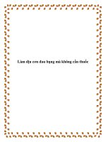 Làm dịu cơn đau bụng mà không cần thuốc pptx