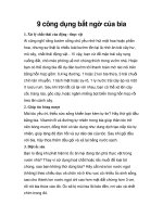 9 công dụng bất ngờ của bia doc