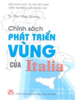 Chính sách phát triển vùng của Italia pptx