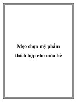 Mẹo chọn mỹ phẩm thích hợp cho mùa hè docx