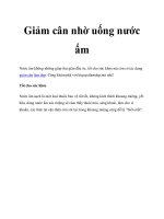 Giảm cân nhờ uống nước ấm ppt
