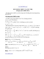 Tài Liệu Ôn Thi Đại Học Phần Bất đẳng thức