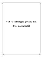 Cách bày trí không gian góc thông minh trong nhà hợp lý nhất pdf