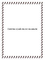 Cách bảo vệ mắt cho trẻ vào mùa hè ppt