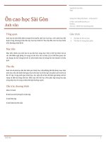 Ôn cao học Sài Gòn môn Anh văn potx