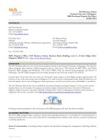 NUS Business School National University of Singapore MBA Exchange Program Fact Sheet AY2012/2013 pptx