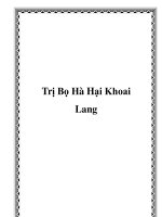 Trị Bọ Hà Hại Khoai Lang ppt