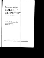 fundamentals of college geometry 2nd ed. -  e. m. hemmerling